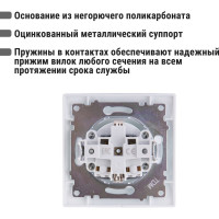 Розетка TDM ELECTRIC 2П+З 16А 250В белая Лама SQ1815-0023