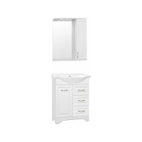 Зеркальный шкаф Style Line Олеандр-2 650/С, белый ЛС-00000050