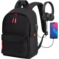 Универсальный рюкзак с отделением для ноутбука BRAUBERG URBAN, USB-порт, черный, 44x31x14см, 270805