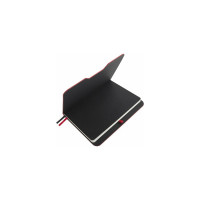 Блокнот BRAUBERG А5, 162x218мм, NOTE, под кожу, софт-тач, с резинкой, 80л, клетка, красный 113439