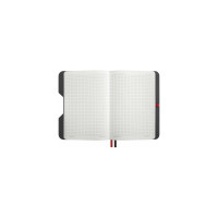 Блокнот BRAUBERG А5, 162x218мм, NOTE, под кожу, софт-тач, с резинкой, 80л, клетка, красный 113439