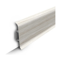 Плинтус с центральной планкой IDEAL Классик 85 мм, 2.2 м, 267 клен белый К-П85п 267 КЛН БЕЛ