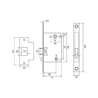 Бесшумная защелка Trodos 2070WС PB золото 202179