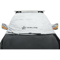 Чехол-тент на лобовое стекло и передние окна авто Airline защитный, универсальный, серый ADCT002