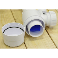 Сифон McAlpine без выпуска d32, с вентиляционным и силиконовым клапанами MRW2-SV-NW