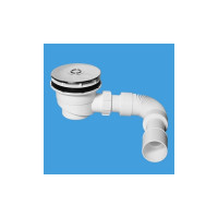 Сифон для поддона McAlpine (выпуск 113 мм) 90/100-1 1/2, h=82 мм, с гофрой 40/50 (L=300-500мм) MRS4C-F