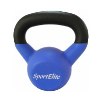 Чугунная гиря с виниловым покрытием SportElite 12 кг, матовая ES-0288