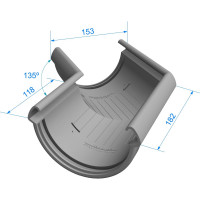 Угловой элемент DOCKE LUX 135 шоколад PVLD-1050