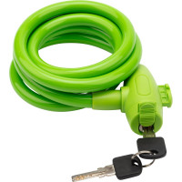 Тросовый замок для велосипедов и колясок с ключом Четыре сезона 150 см, зеленый 79-0313