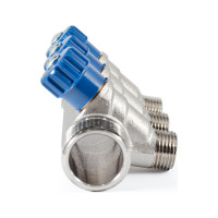 Коллектор с регулировочными вентилями PROFACTOR в/н 1" х 3 вых 1/2"нар PF MV 269.3