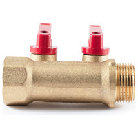 Коллектор с шаровыми кранами PROFACTOR  в/н 3/4" х 2 вых 1/2"нар PF MV 264.2