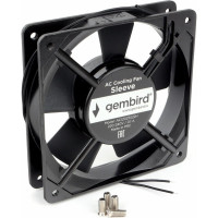 Вентилятор Gembird 120x120x25, AC, 220, втулка, 2 pin, провод 30 см, AC12025S22H