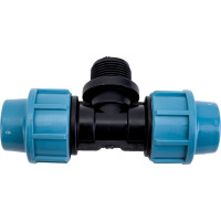 Тройник компрессионный ПНД 20 мм, 3/4M AV Engineering AVE1092034