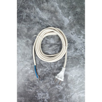 Шнур с литой вилкой МПП УДЛИНИТЕЛЬ ПВС-ВП 2х0,75 L1.5 м, белый 999000000002401