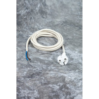 Шнур с литой вилкой МПП УДЛИНИТЕЛЬ ПВС-ВП 2х0,75 L1.5 м, белый 999000000002401