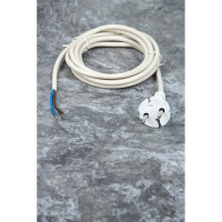 Шнур с литой вилкой МПП УДЛИНИТЕЛЬ ПВС-ВП 2х0,75 L1.5 м, белый 999000000002401