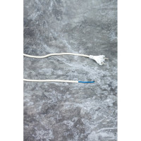 Шнур с литой вилкой МПП УДЛИНИТЕЛЬ ПВС-ВП 2х0,75 L1.5 м, белый 999000000002401