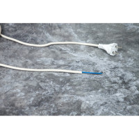 Шнур с литой вилкой МПП УДЛИНИТЕЛЬ ПВС-ВП 2х0,75 L1.5 м, белый 999000000002401