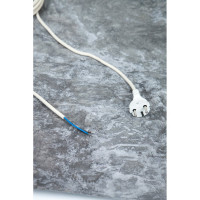 Шнур с литой вилкой МПП УДЛИНИТЕЛЬ ПВС-ВП 2х0,75 L1.5 м, белый 999000000002401