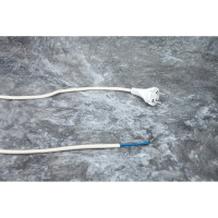 Шнур с литой вилкой МПП УДЛИНИТЕЛЬ ПВС-ВП 2х0,75 L1.5 м, белый 999000000002401