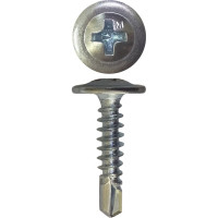 Саморез с прессшайбой Daxmer ПШС 4,2x19 цинк, усиленный, сверло, 500 шт 00-00468492