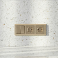 Рамка на 3 поста WERKEL W0032111 шампань a051274
