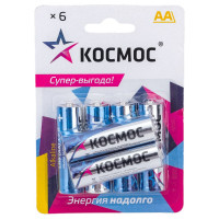 Алкалиновые элементы питания КОСМОС LR6 6 шт. на блистере, KOCLR6BL6