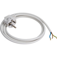 Сетевой шнур Мастер Тока ПВСбм 3x0,75 белый, 10А, с заземлением, 1,5м, угловая вилка СШ0030