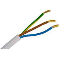 Сетевой шнур Мастер Тока ПВСбм 3x0,75 белый, 10А, с заземлением, 1,5м, угловая вилка СШ0030