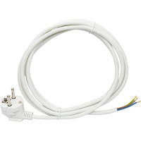 Сетевой шнур Мастер Тока ПВСбм 3x0,75 белый, 10А, с заземлением, 3м, угловая вилка СШ0031