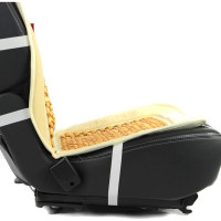 Накидка на сиденье Heyner массажер, деревянные шарики, велюр, бежевая 709200