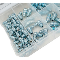 Набор пресс-масленок Nova Bright 9 видов: прямые, угловые 45 градусов, 90 градусов; 110 шт., 6030 34221