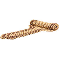 Массажная накидка на сиденье Nova Bright с подголовником, деревянная, покрытая светлым лаком, 127x38 см 36578