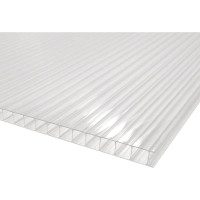 Сотовый поликарбонат 6 мм, 1050x750 мм, 1.2 кг/кв.м., прозрачный 1uv Novattro 4604638005558