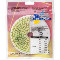 Алмазный гибкий шлифовальный круг TRIO-DIAMOND "Черепашка" 100 мм № buff 340000