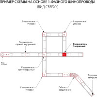 Электрический соединитель Elektrostandard TRC-1-1-T-BK коннектор Т-образный для однофазного шинопровода (черный) a039510