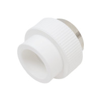 Комбинированная муфта под ключ PRO AQUA PP-R ВР белая d-40 мм 1 1/2" PA22521Pb