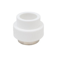 Комбинированная муфта под ключ PRO AQUA PP-R ВР белая d-40 мм 1 1/2" PA22521Pb