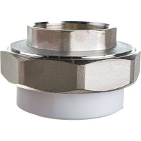 Комбинированная разъемная муфта (американка) PRO AQUA PP-R ВР белая d-63 мм 2" PA20024b