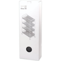 Офисно-бытовая этажерка-тележка 4 яруса, на колесах, металл, черная, 43,5х26х83,5 см BRABIX 603753