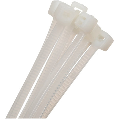 Кабельные стяжки Airline хомуты 2,5 х 100 мм, пластиковые, белые, 10 шт. ACT-N-01