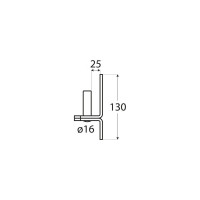 Ответная часть петли Rusconnect DMX 130x40x25x16 mm, 1 шт. 8306