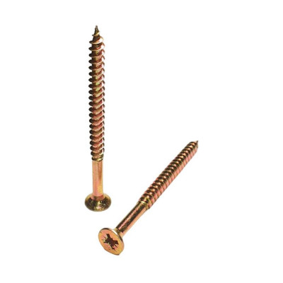 Саморез желтый универсальный оцинкованный с потайной головкой 5.0x70 мм, pz2, 10 кг GSMETZ 1035070