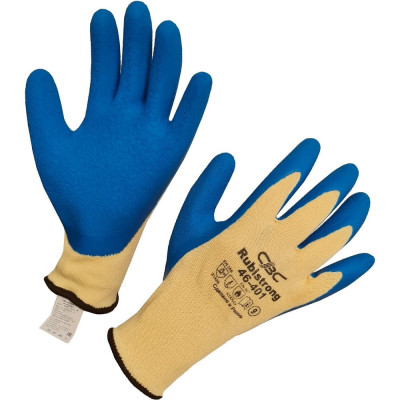 Перчатки "Рубистронг" полиэфирные с рельефным покрытием из натурального латекса, 13 класс, 1 пара, размер 9 СВС 46-401_9