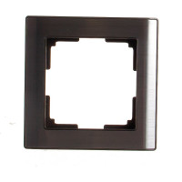Рамка Smartbuy 1-местная серый никель Нептун SBE-05gn-Metal-FR-1
