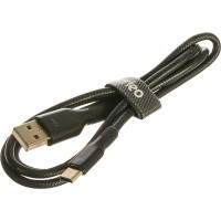 Кабель PERFEO USB2.0 A вилка - USB Type-C вилка силикон черный длина 1 м. U4907 30 013 061
