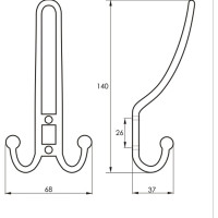 Крючок Brante H3205AC медь 107109