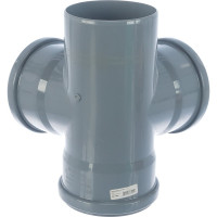 Канализационная крестовина RTP с выходом вперед на 87.5 градусов, 110/110/110, серый 36539