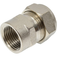 Муфта Lavita труба-вн. резьба усиленная V/S F 15х1/2 HP, НИКЕЛ V/S (F) 151/2" HP, НИКЕЛ