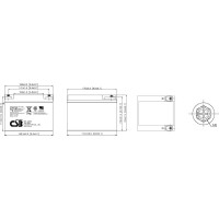 Аккумулятор для ИБП CSB GPL12260 I 12В, 26 Ач УТ-00001367